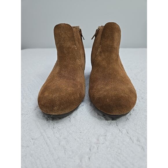 Nicole Miller Camel Tan Brown Suede Booties US 7M Boho Hippie - Picture 2 of 11